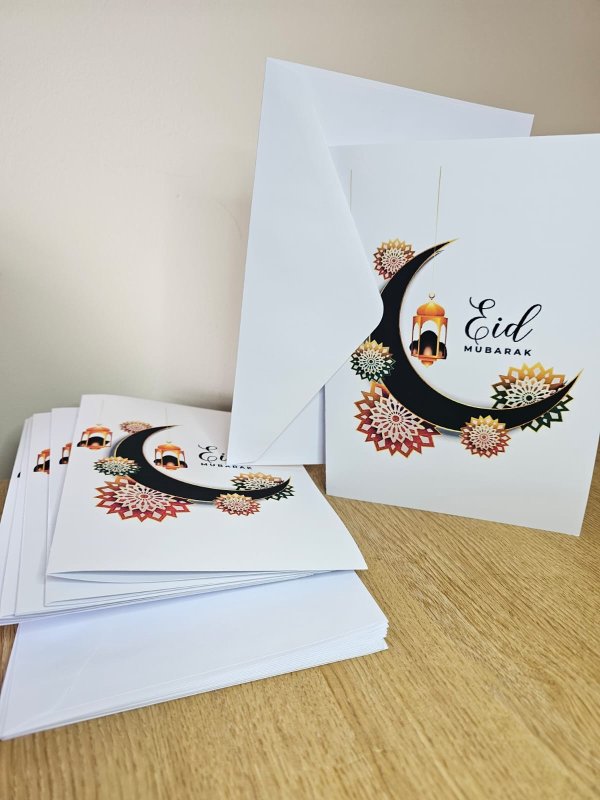 10pcs Eid Mubarak A5 Card Eid Moon
